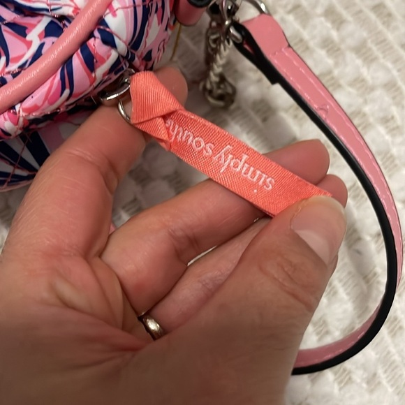 NWT Simply Southern Scallop Chaincross Pink and Blue Women's Crossbody Bag - Picture 12 of 15